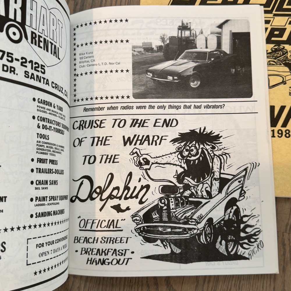 Vtg 1982 1983 Beach Street Revival Santa Cruz Car Rally Programs Ephemera 2pc - Picture 7 of 13